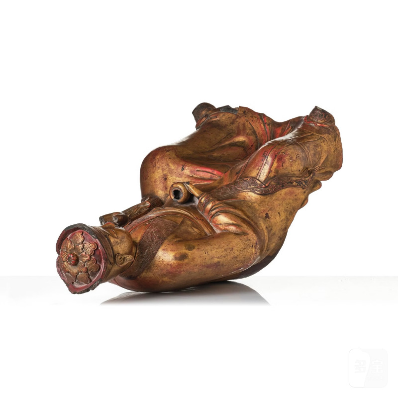 A large gilt lacquer figure of a deity, - 图7